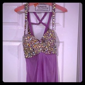 Beautiful violet prom dress
